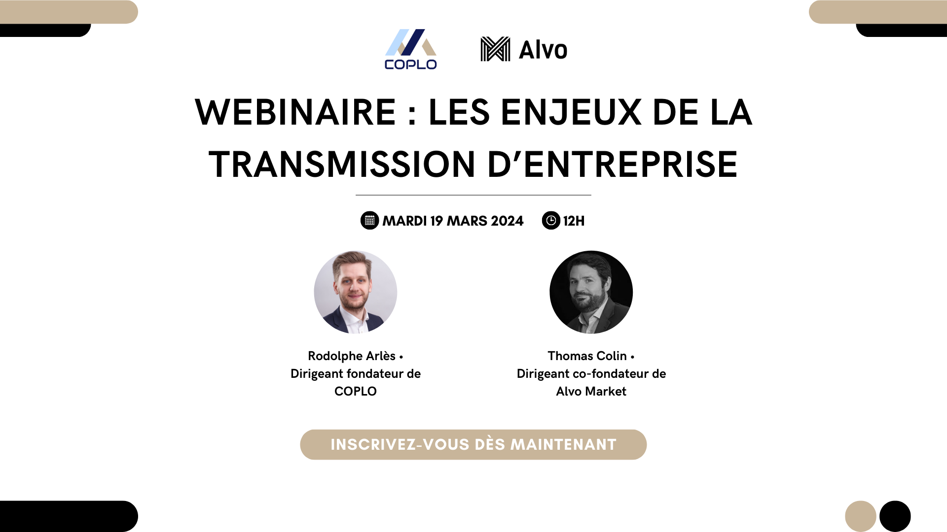 Webinaire Les enjeux de la transmission d'entreprise